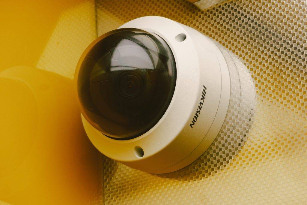 Pan-tilt-zoom security camera installed