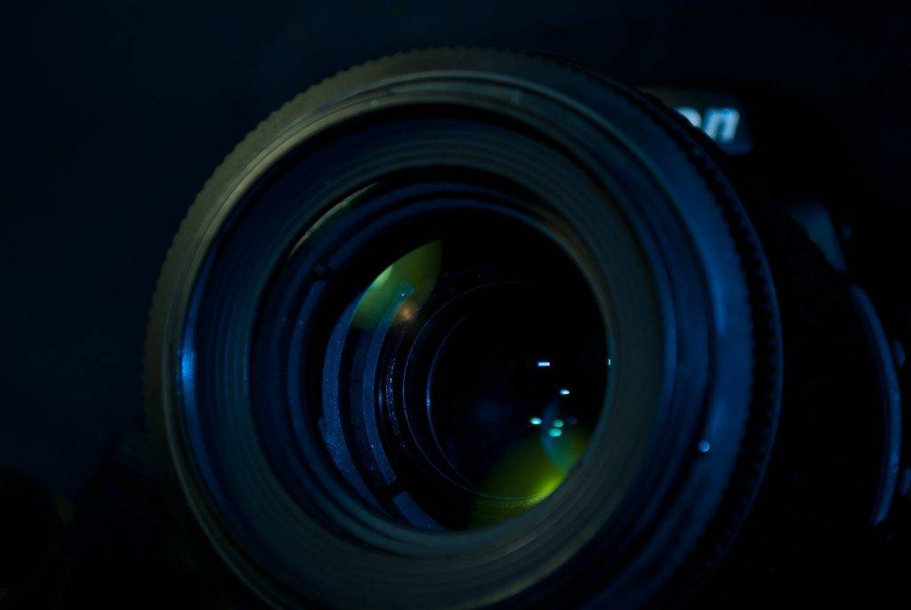 Spy camera lens in dark